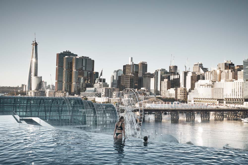 The pool at the Sofitel Darling Harbour